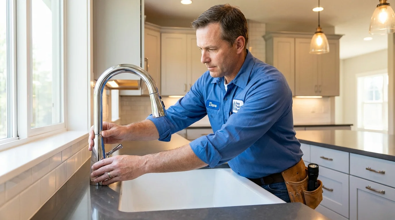 Kitchen faucet installation by Johns Plumbing LLC in Menahga